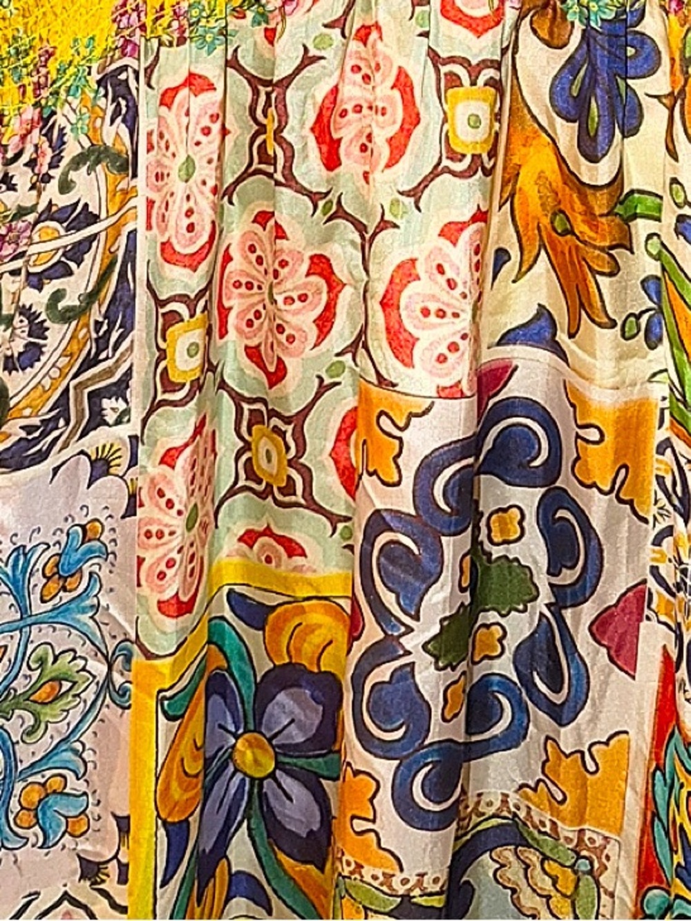 Johnny Was Like New Womens Maxi Dress with cinched yellow waist, so colorful💙 - Picture 6 of 15
